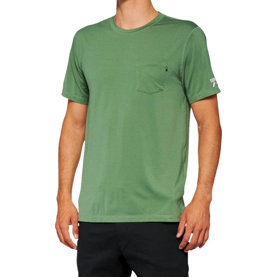 100% Mission Athletic T-Shirt - Olive