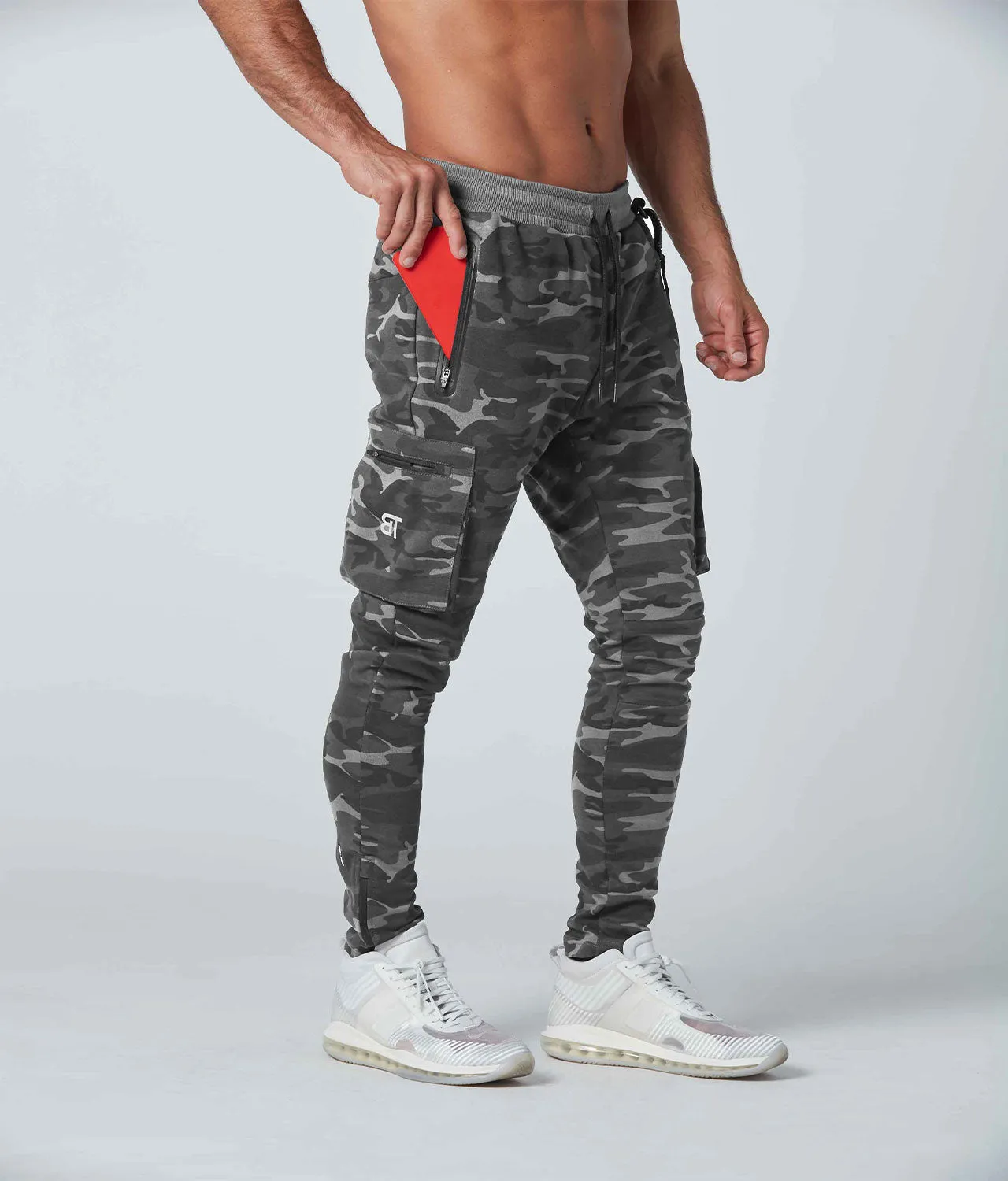 2100 . Viscose Fitted Jogger - Grey Camo