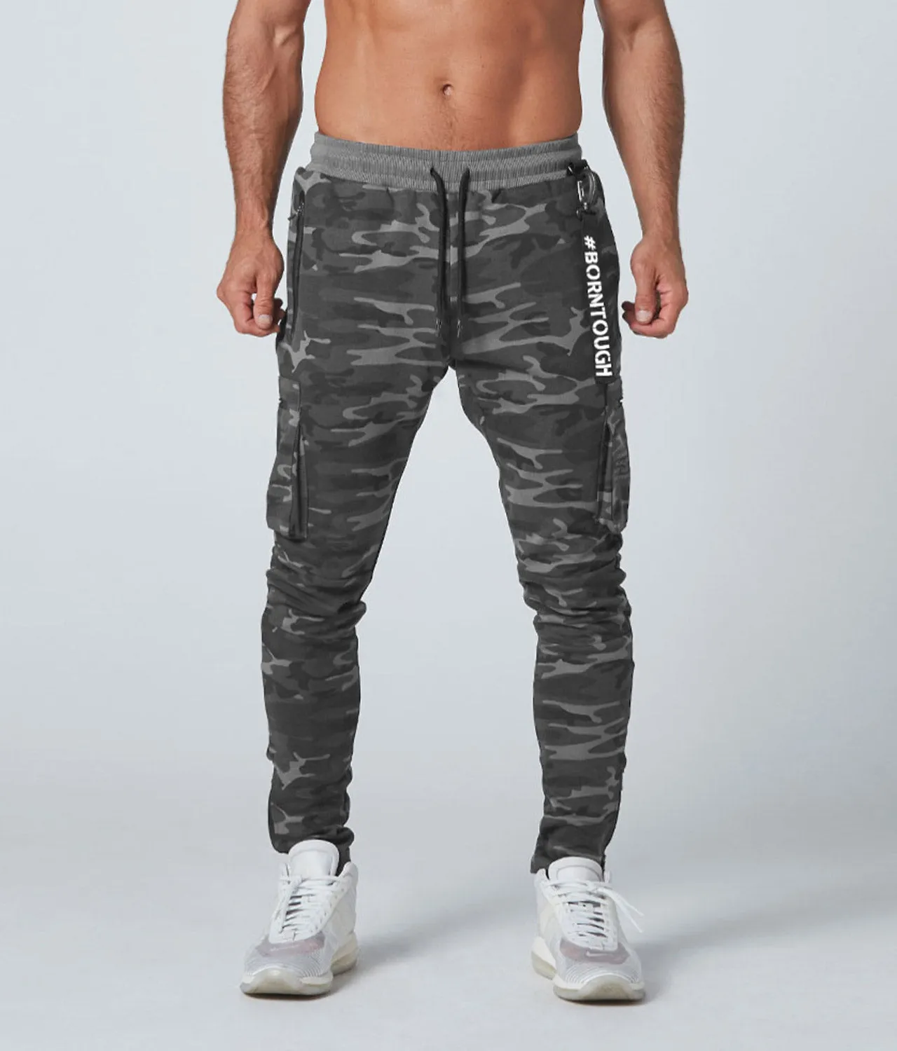 2100 . Viscose Fitted Jogger - Grey Camo