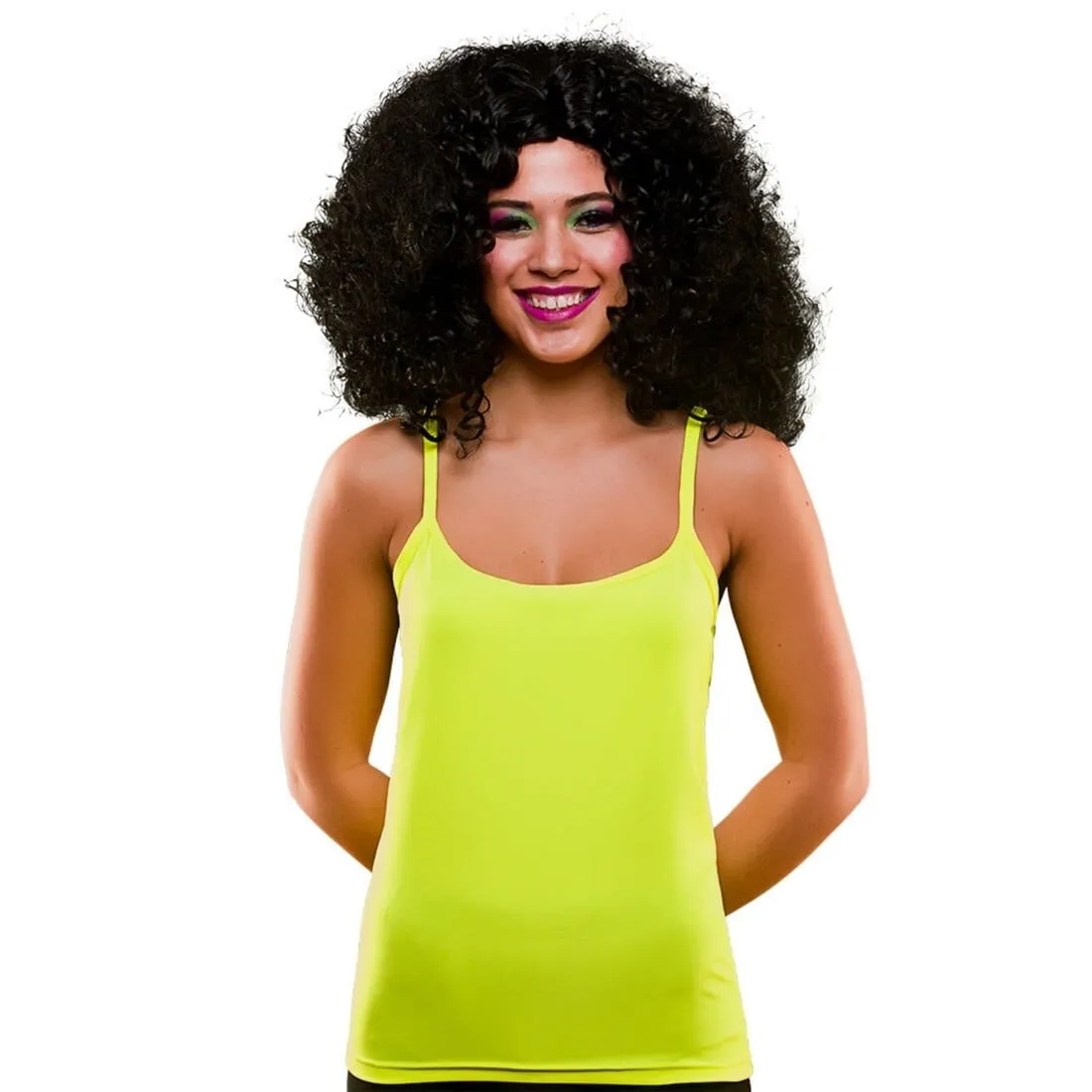 80s Neon Vest Top Fancy Dress Costume Disco Halloween Party