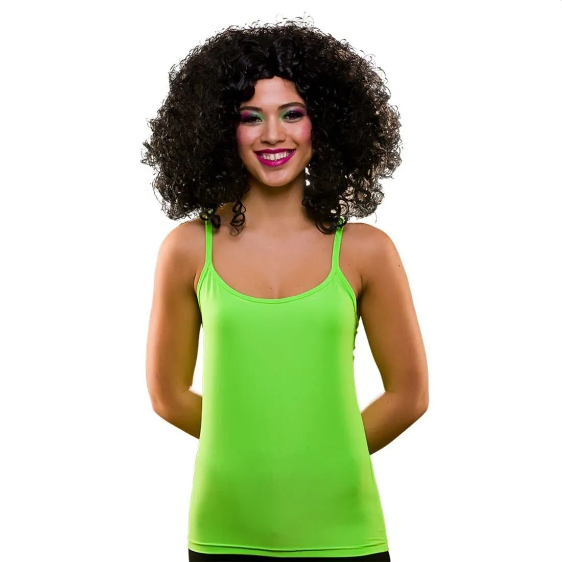 80s Neon Vest Top Fancy Dress Costume Disco Halloween Party