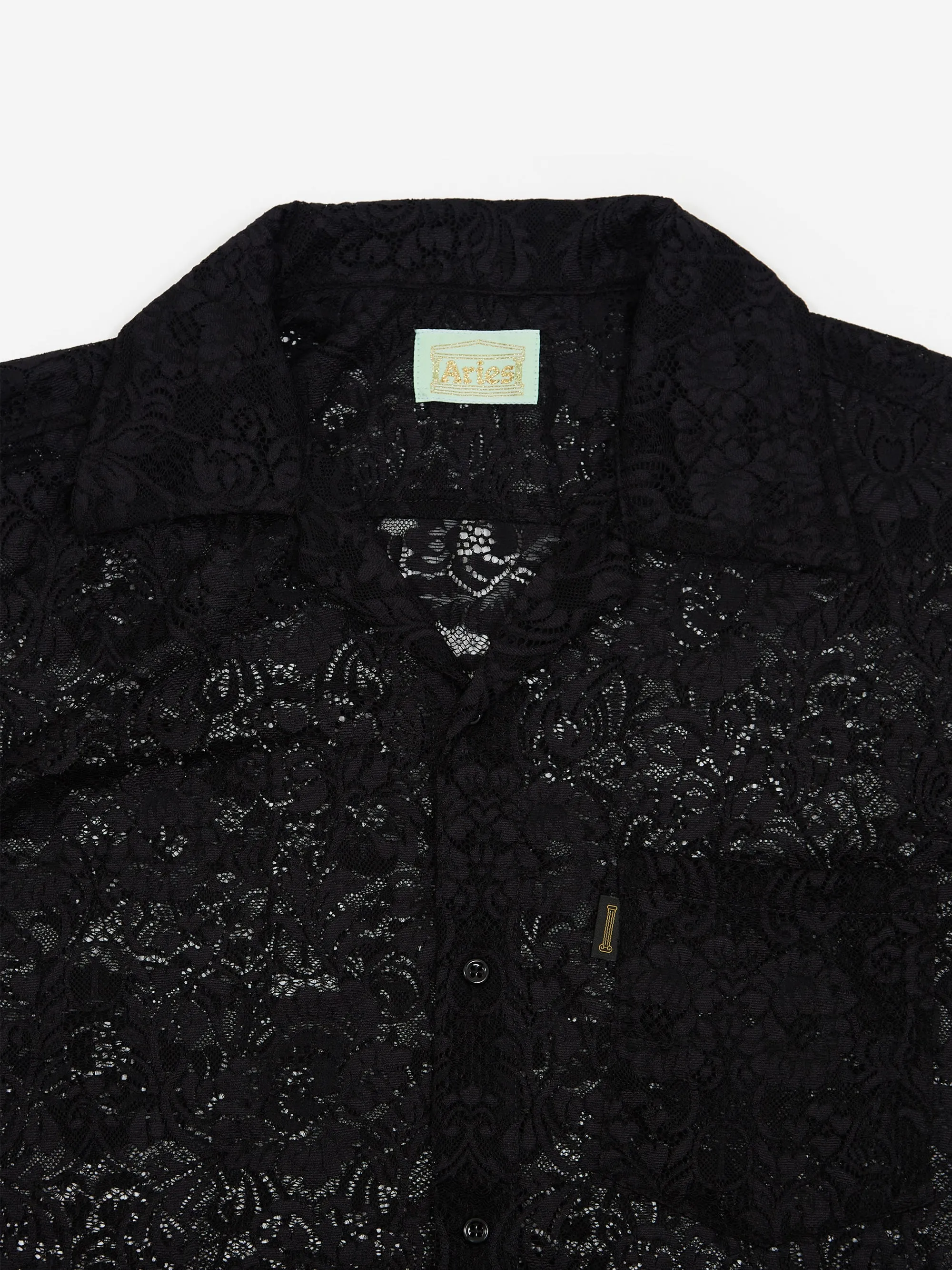 Aries Lace Hawaiian Shirt - Black