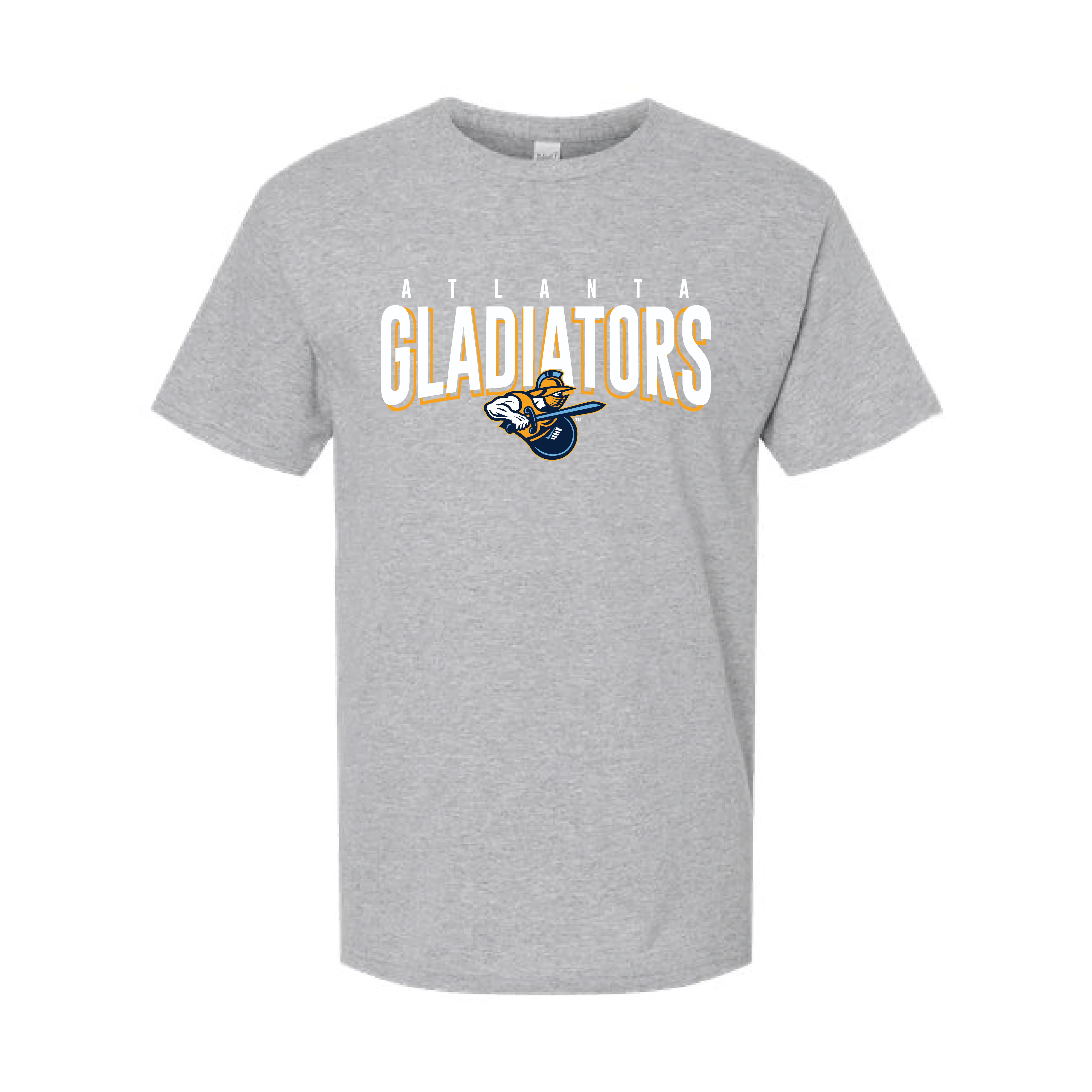 Atlanta Gladiatiors Bold Text Athletic Grey Soft Touch T-Shirt