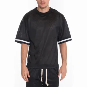 Black Mesh Jersey T-shirt