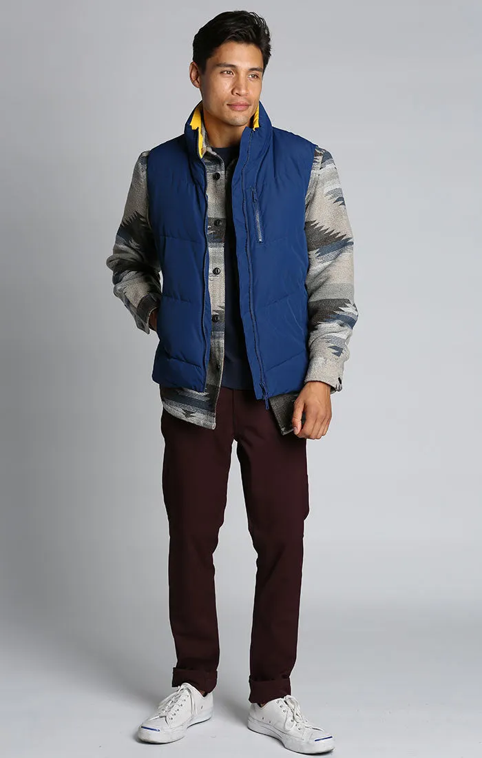 Blue Quilted Puffer Vest