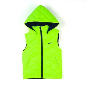 Boys Hooded Jacket Puff - Green