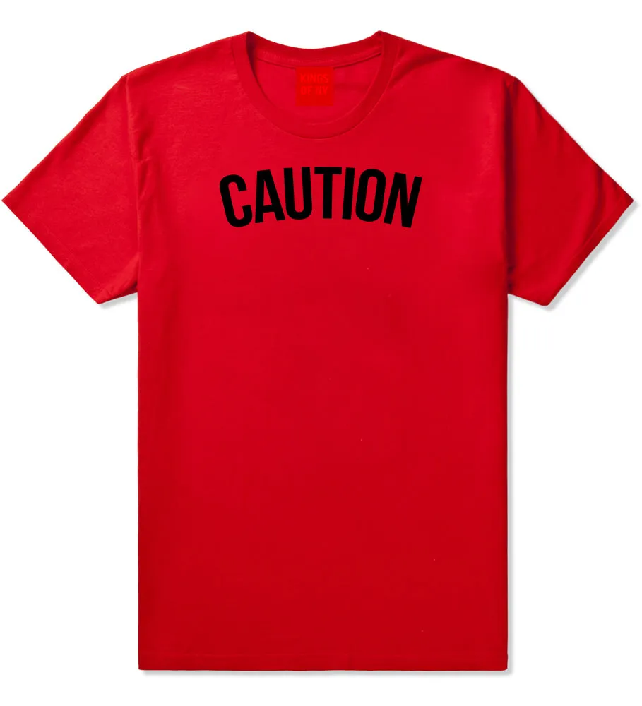 Caution Mens T-Shirt