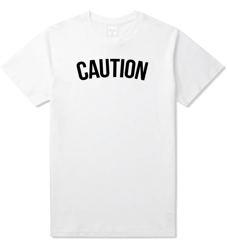 Caution Mens T-Shirt