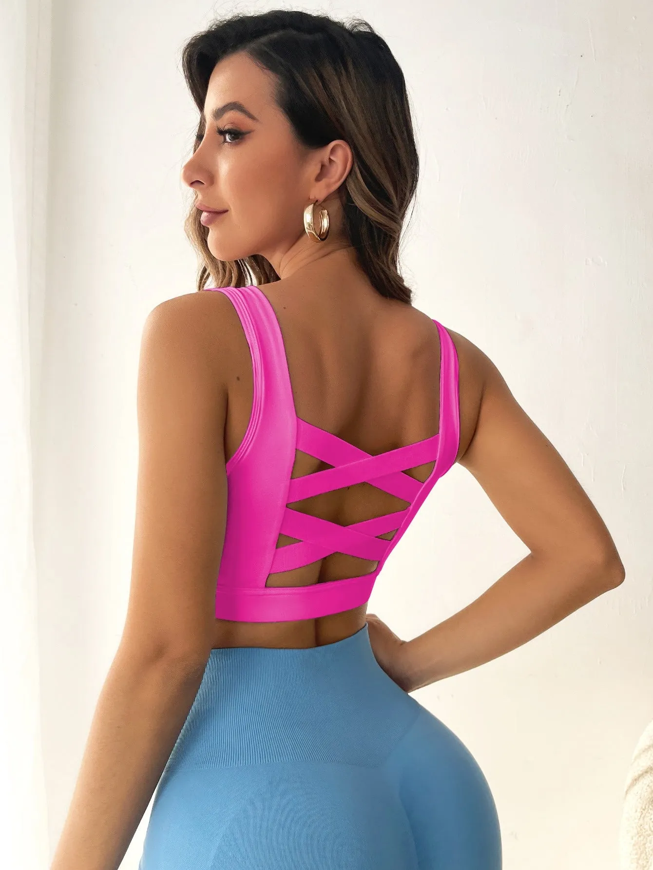 Crisscross Back Crop Sports Tank Top SS23