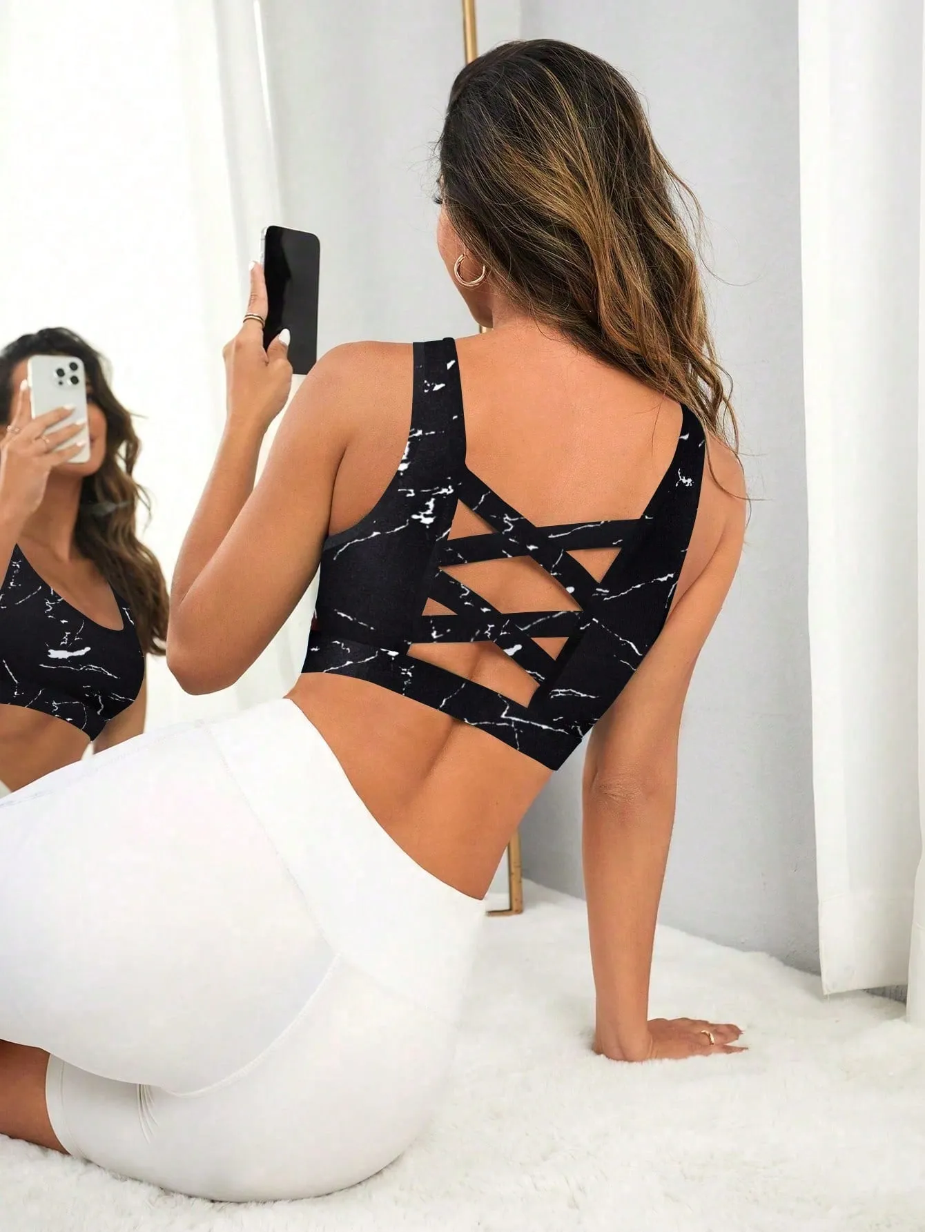 Crisscross Back Crop Sports Tank Top SS23