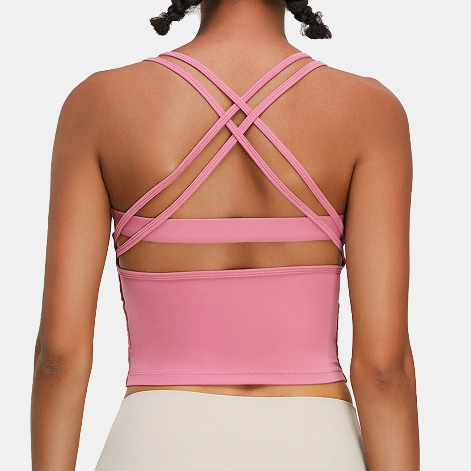 Crisscross Backless Yoga Tank Top - Tethys