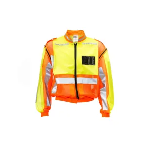 DROMEX VEST REFLECTIVE LIME/ORANGE DETACHABLE SLEEVE - SIZE- S