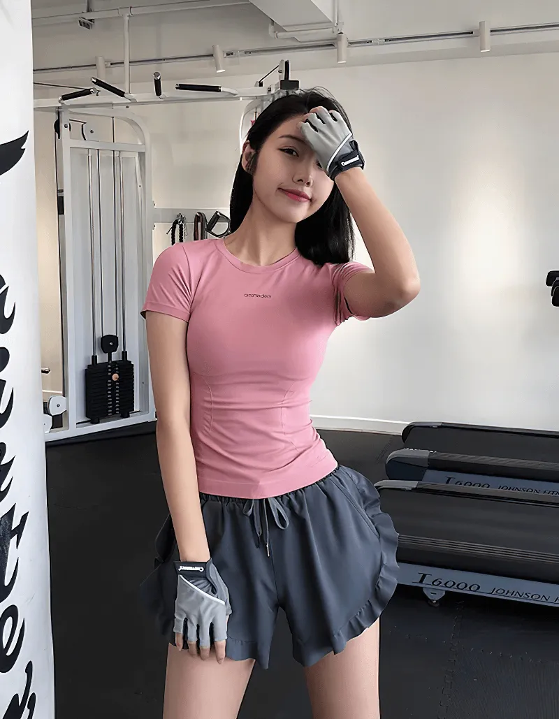 Fitness Female Breathable T-Shirt / Short Sleeves Running Sportswear - SF0039