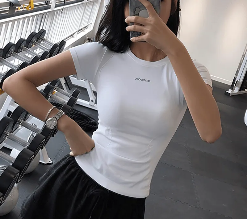 Fitness Female Breathable T-Shirt / Short Sleeves Running Sportswear - SF0039