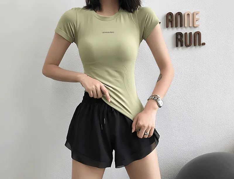 Fitness Female Breathable T-Shirt / Short Sleeves Running Sportswear - SF0039