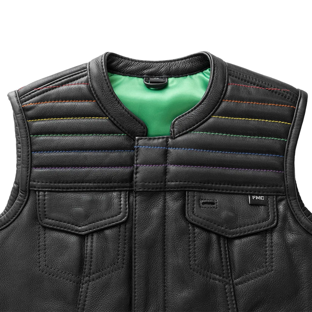 Garland Women's Club Style Motorcycle Leather Vest - Limited Edition