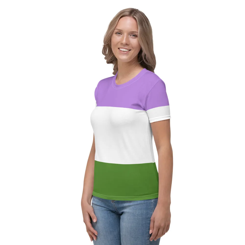 Genderqueer Pride Flag Fitted T-Shirt