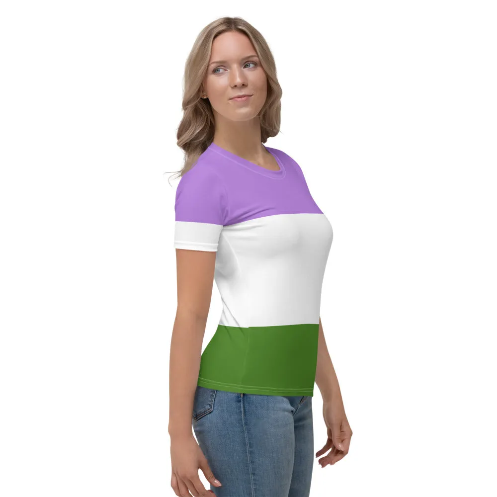 Genderqueer Pride Flag Fitted T-Shirt