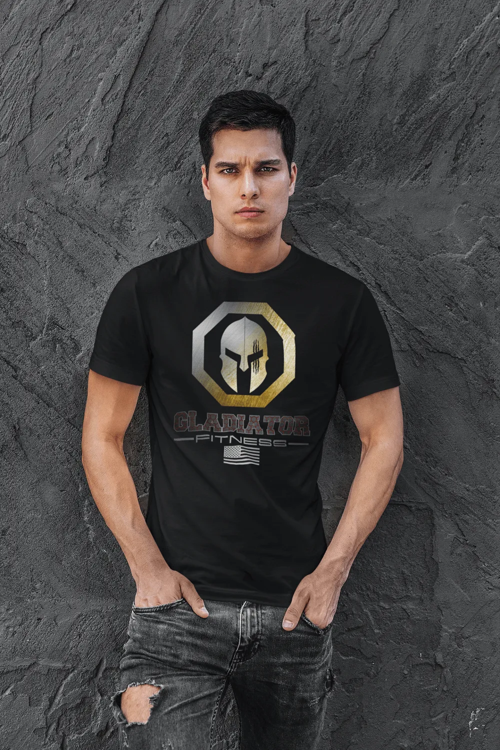 Gladiator Fitness Logo Tee - Gym Tee, Workout, Training...