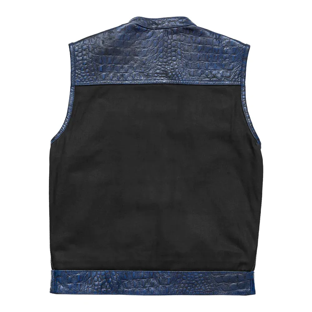 Horntail  - Men's Leather/Denim Motorcycle Vest