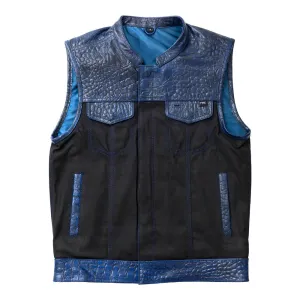 Horntail  - Men's Leather/Denim Motorcycle Vest