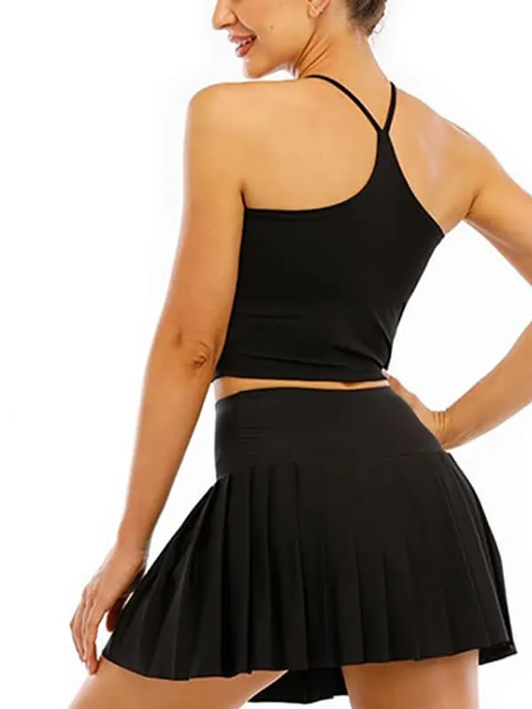 Ladies High Waist Pleated Short Skirt for Tennis - SF1211