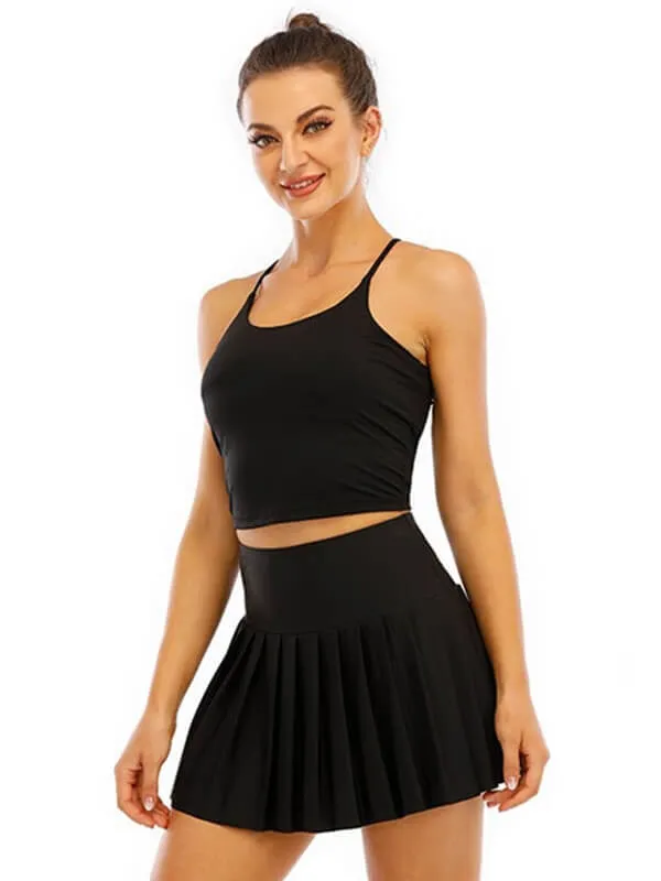 Ladies High Waist Pleated Short Skirt for Tennis - SF1211