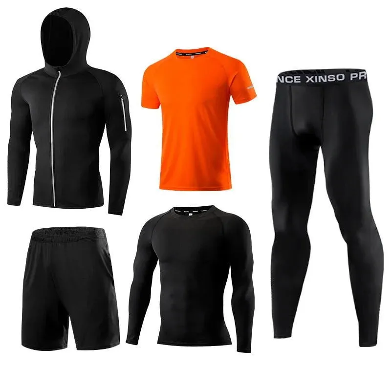 LovelyRLovely Men 5 Piece Tracksuit Set