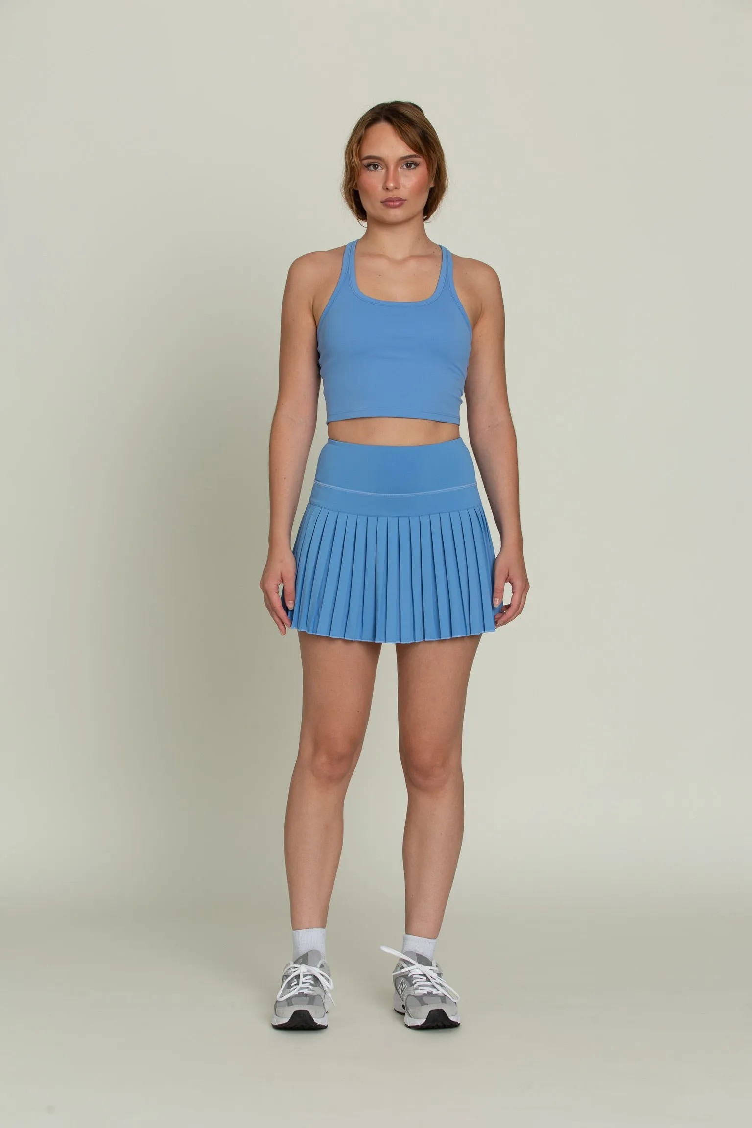 Marina Blue Racerback Crop Tank