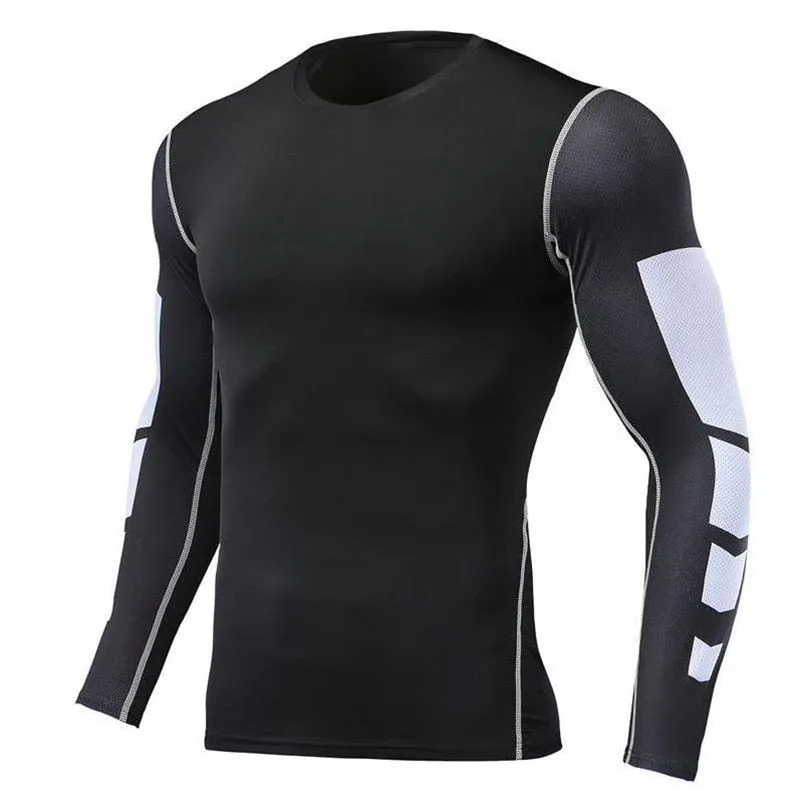 Men Compression T-shirt Gym Fitness Sport Tight Running Sweatshirt Jogging Workout Sportswear Long Sleeve Elastic Tops RashGuard