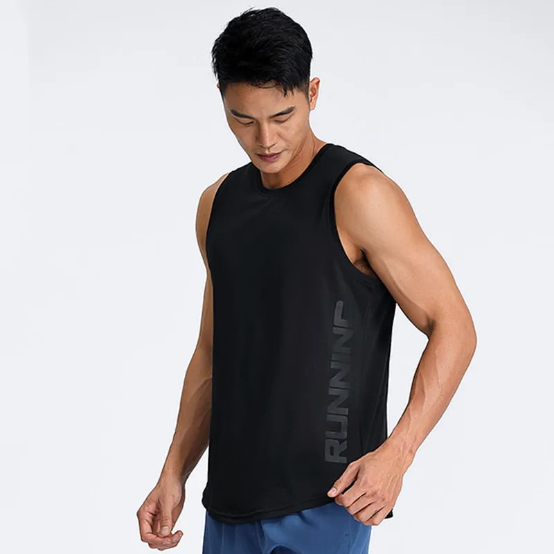 Men Sports Vest Basketball Football Running Tank Gym Fitness Tops Male Training Joggers Sleeveless Shirt Breathable Clothes