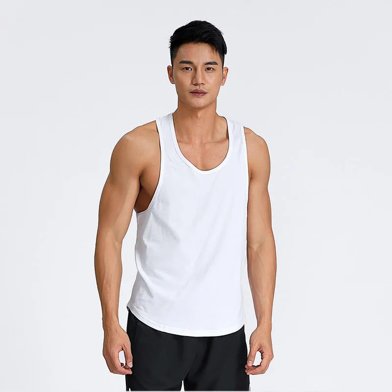 Men Sports Vest Basketball Football Running Tank Gym Fitness Tops Male Training Joggers Sleeveless Shirt Breathable Clothes