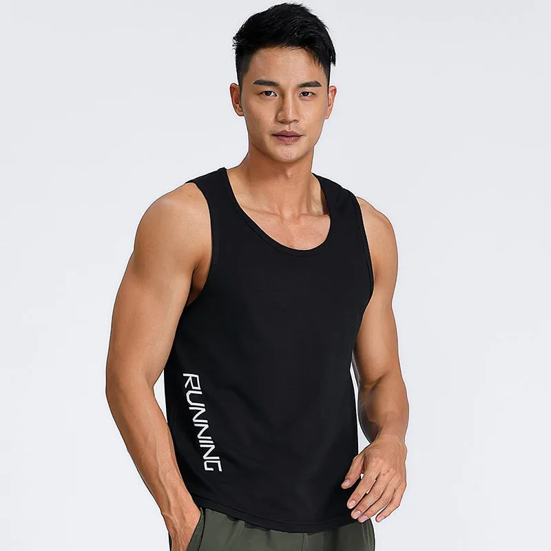 Men Sports Vest Basketball Football Running Tank Gym Fitness Tops Male Training Joggers Sleeveless Shirt Breathable Clothes