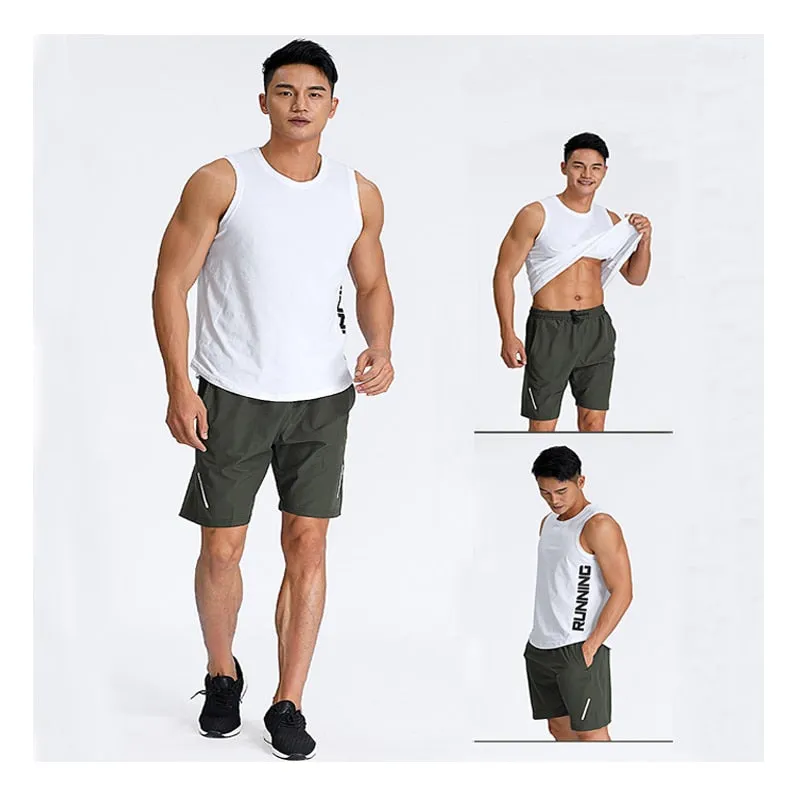 Men Sports Vest Basketball Football Running Tank Gym Fitness Tops Male Training Joggers Sleeveless Shirt Breathable Clothes