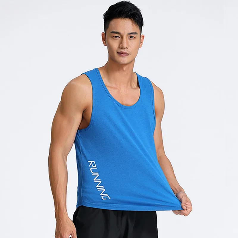 Men Sports Vest Basketball Football Running Tank Gym Fitness Tops Male Training Joggers Sleeveless Shirt Breathable Clothes