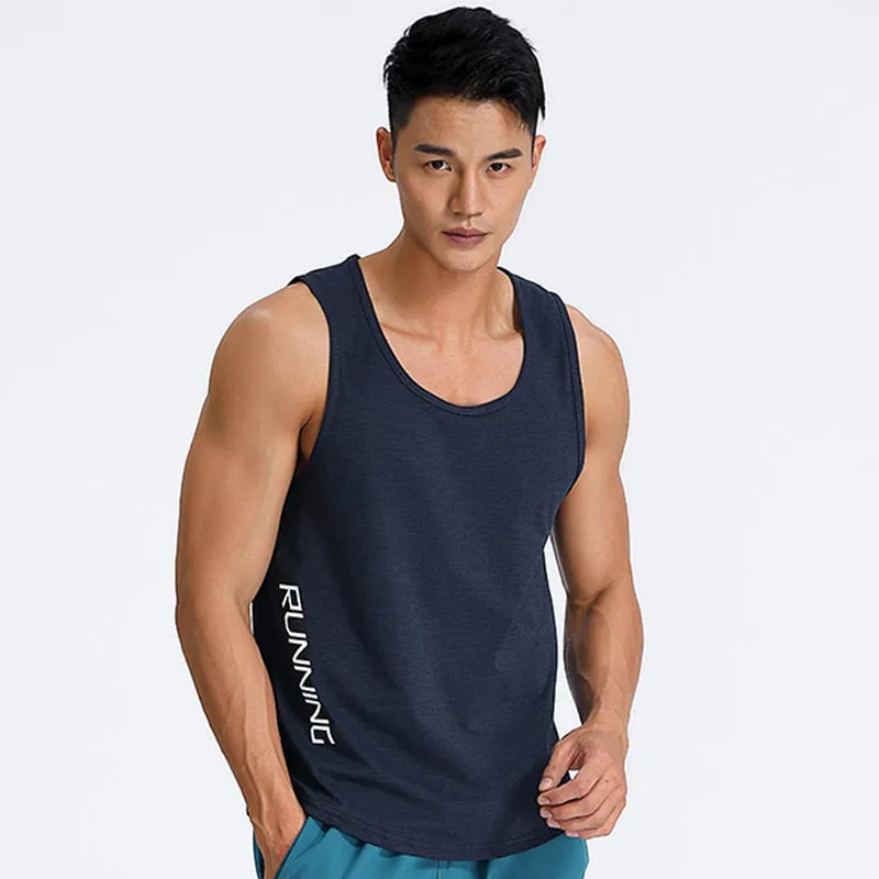 Men Sports Vest Basketball Football Running Tank Gym Fitness Tops Male Training Joggers Sleeveless Shirt Breathable Clothes