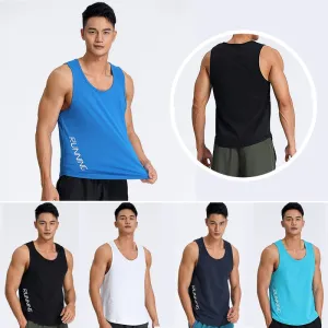 Men Sports Vest Basketball Football Running Tank Gym Fitness Tops Male Training Joggers Sleeveless Shirt Breathable Clothes