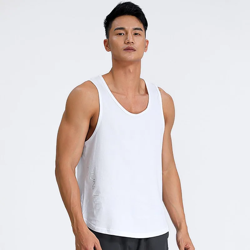 Men Sports Vest Basketball Football Running Tank Gym Fitness Tops Male Training Joggers Sleeveless Shirt Breathable Clothes