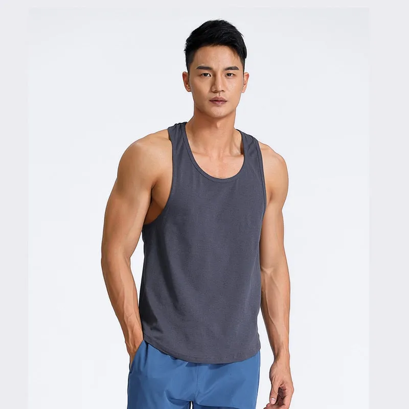 Men Sports Vest Basketball Football Running Tank Gym Fitness Tops Male Training Joggers Sleeveless Shirt Breathable Clothes