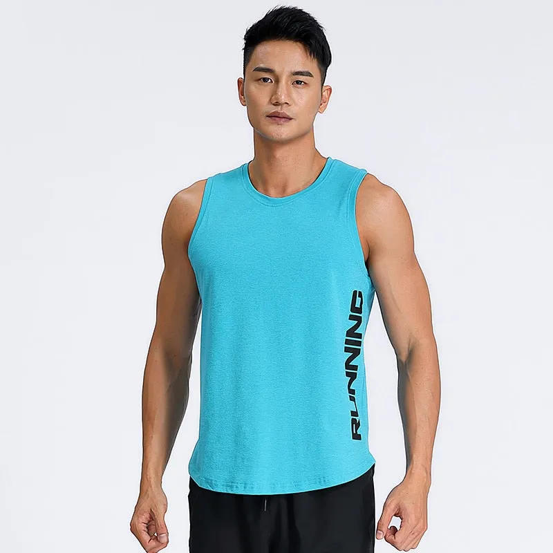 Men Sports Vest Basketball Football Running Tank Gym Fitness Tops Male Training Joggers Sleeveless Shirt Breathable Clothes