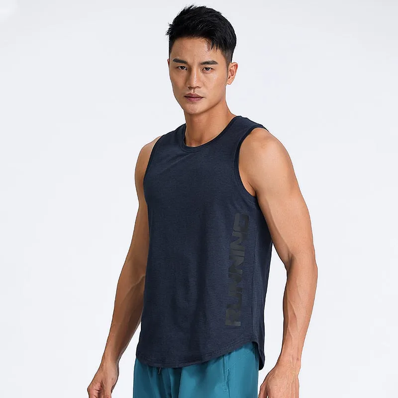 Men Sports Vest Basketball Football Running Tank Gym Fitness Tops Male Training Joggers Sleeveless Shirt Breathable Clothes