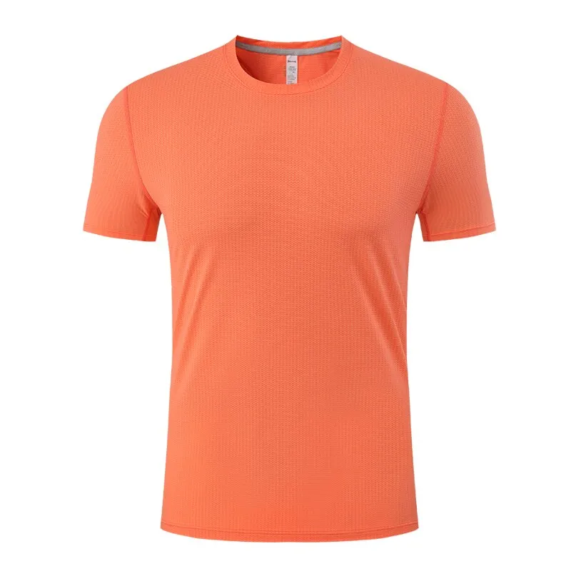 Men's Casual Sportswear Youth Fitness Sports Clothes Gym Running T-Shirt Outdoor Jogging Tops Thin Breathable Elasticity Dry Fit