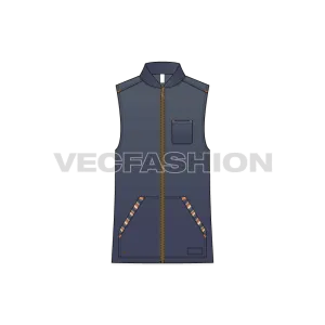 Mens Denim Vest Fashion Flat