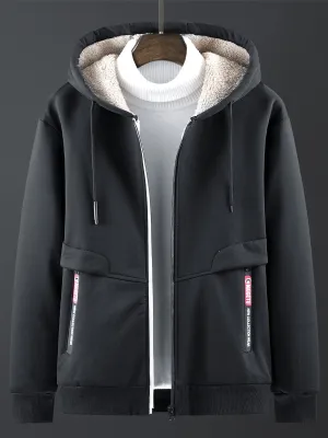 Men's Fall/Winter Casual Fleece Hooded Jacket