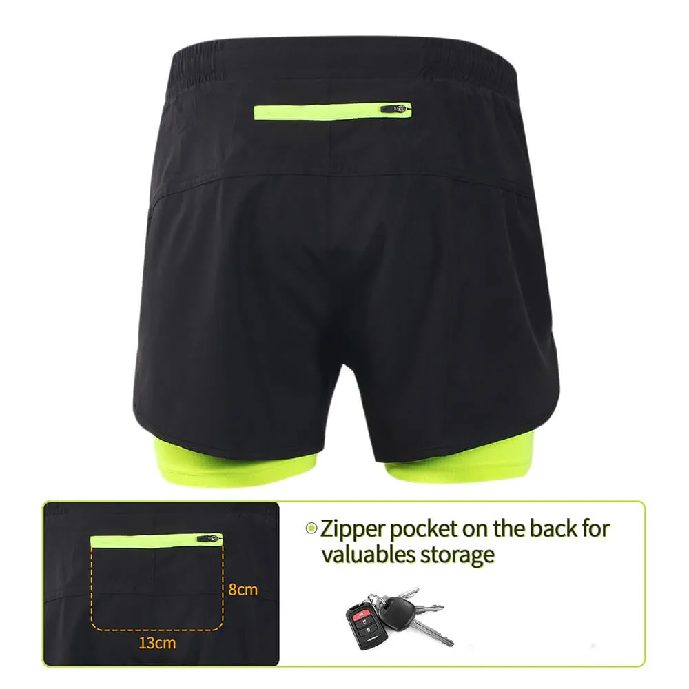 Men's Running Shorts with Longer Liner / Male Fitness Shorts - SF0482