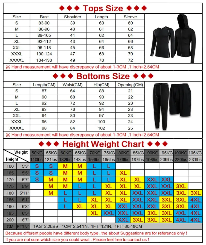 Men's Tight Sportwear Suit GYM Running Fitness Jogging Sport Wear Compression Leggings Training Pants Workout Sport Clothes Sets