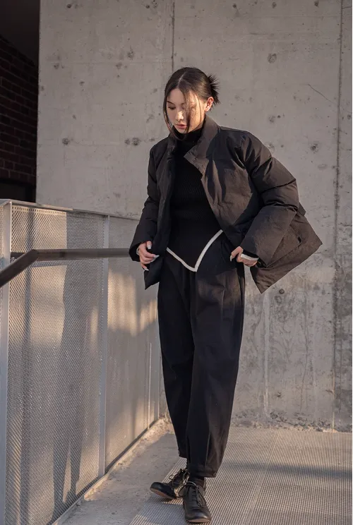 Mitsuki Puffer Coat - Black