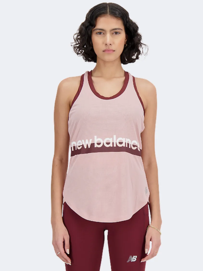 New Balance Accelarate  Women Performance Tank Pink Moon