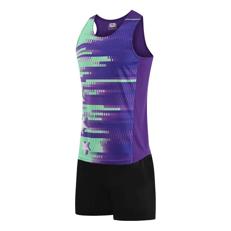 O-Neck Tank and Black Shorts - Athletic Running Set - SF2038