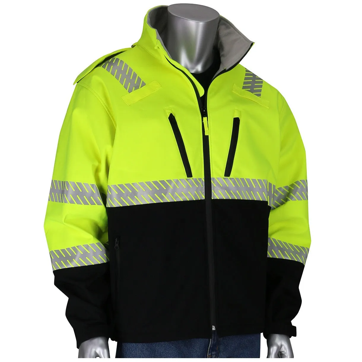 PIP 333-1550 - ANSI Hi-Vis Hooded Reflective Safety Jacket